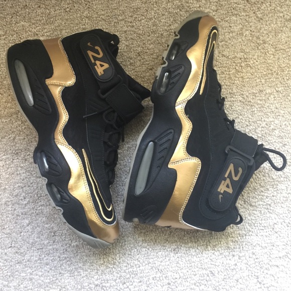 black and gold ken griffey jr shoes